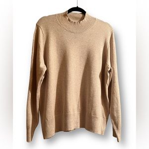 Old Navy Oatmeal Cotton Mock Turtleneck Size XL